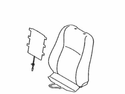 Toyota 71074-0U040-C0 Cover,  Front Seat Back,  LH(For Separate Type)