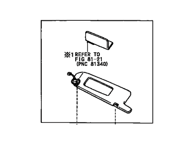 Toyota 74320-AA050-B0 Visor Assembly, Driver Side