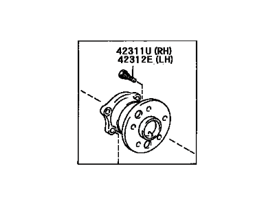 Toyota 42410-06020 Hub & Bearing Assembly, Rear Axle, Passenger Side