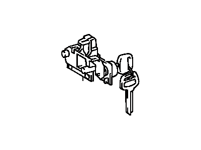 Toyota 69056-33010 Cylinder & Key Set,  Glove Compartment Lock