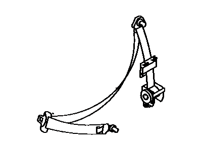 1990 Toyota Corolla Seat Belt - 73370-12340-02