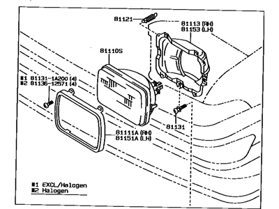 Toyota MR2 Headlight - 81150-17030