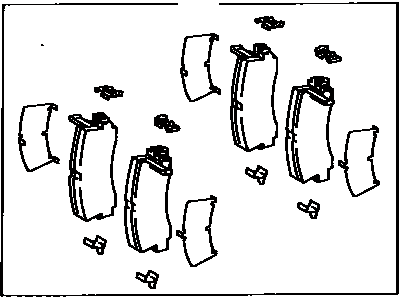 Toyota 04492-20050 Pad Kit,  Disc Brake,  Rear