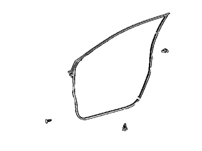 Toyota 67862-12A20 Weatherstrip,  Front Door,  LH