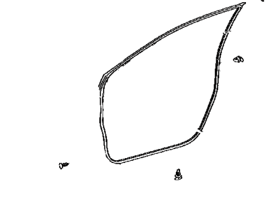 Toyota 67861-12A20 Weatherstrip,  Front Door,  RH