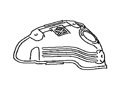 Toyota 17168-0P011 Insulator,  Exhaust Manifold Heat,  NO.2