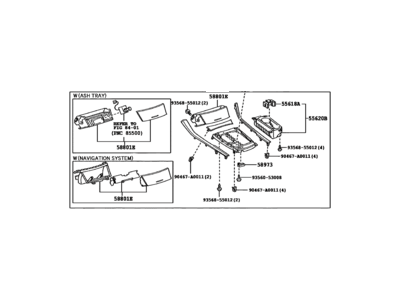 Toyota 58804-07070-E1 Panel Sub-Assy,  Console,  Upper