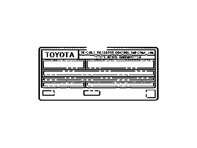 Toyota 11298-31A00 Label,  Emission Control Information