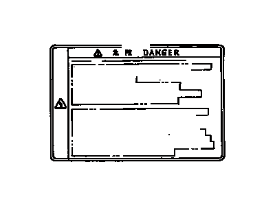 Toyota G9285-42020 Label, HV Battery Caution