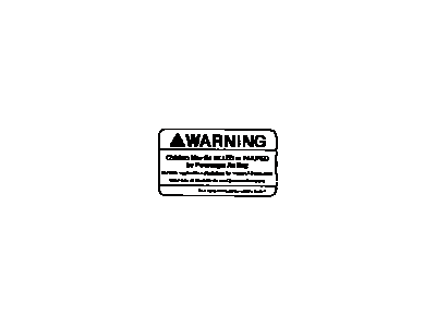 Scion 74599-50010 Label,  Driver & Passenger Air Bag Information