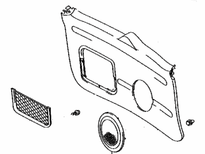 Toyota 67750-42020-B0 Board Assembly, Back Door Trim