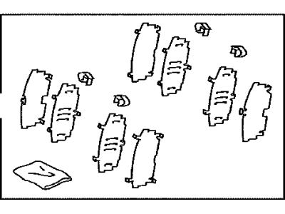 Toyota 04945-42080 Shim Kit,  Anti Squeal,  Front
