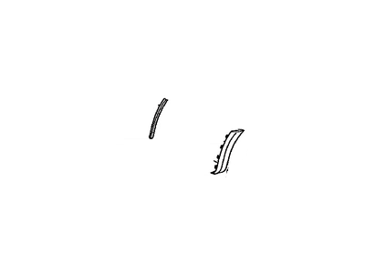 Toyota 53851-42240 Pad,  Front Wheel Opening Extension,  NO.1