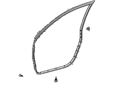 Toyota 67861-42080 Weatherstrip,  Front Door,  RH