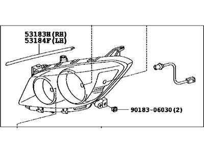 Toyota 81130-42330 Unit Assy,  Headlamp,  RH