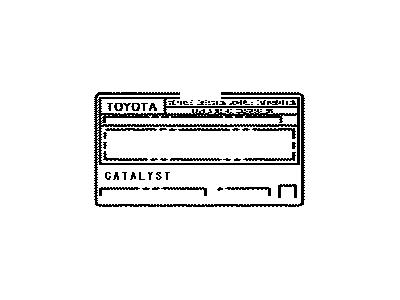 Toyota 11298-31440 Label,  Emission Control Information