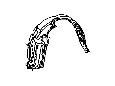 Toyota 53875-42061 Liner,  Front Fender,  RH