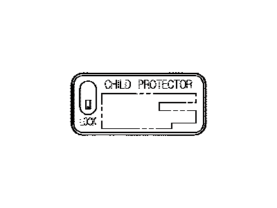 Toyota 69339-12010 Plate,  Child Protector Lock Caution
