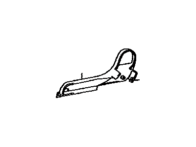 Toyota 71825-42010-B0 Moulding,  Rear Seat Cushion,  RH