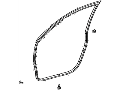 Toyota 67862-42070 Weatherstrip,  Front Door,  LH