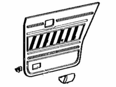 67640-16080-01 Toyota Board Sub-Assembly, Rear Door Trim, Driver Side Illustration 1 of 1