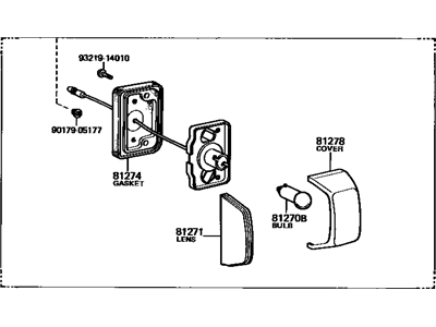 Toyota 81270-14220 License Lamp