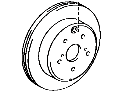 Toyota 42431-14100 Disc,  Rear
