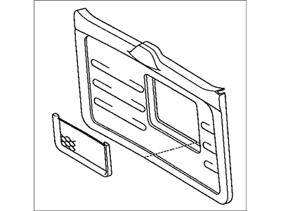 Toyota 67751-42030-E0 Board,  Back Door Trim