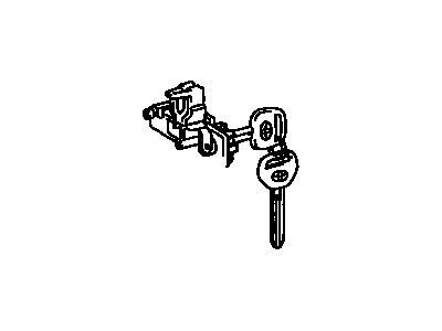Toyota 69056-42030 Cylinder & Key Set,  Glove Compartment Lock