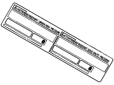 Toyota 88723-42040 Label,  Cooler Service Caution