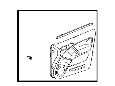 Toyota 67620-42641-E1 Board Sub-Assy,  Front Door Trim,  LH