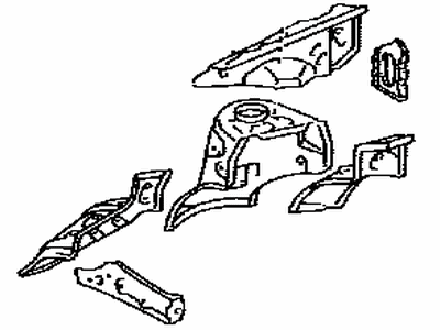 Toyota 53702-42090 Apron Sub-Assy,  Front Fender,  LH