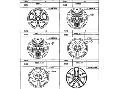 Toyota 42611-42150 Wheel,  Disc