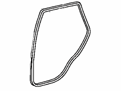 Toyota 62331-42020-E0 Weatherstrip,  Rear Door Opening Trim,  RH