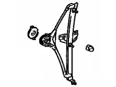 Toyota 69803-06010 Regulator Sub-Assembly, Rear Door Window, Passenger Side