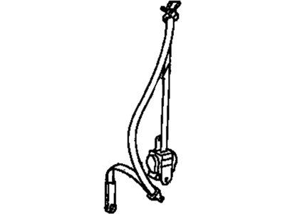 Toyota 73210-AA080-A0 Belt Assy,  Front Seat Outer,  RH