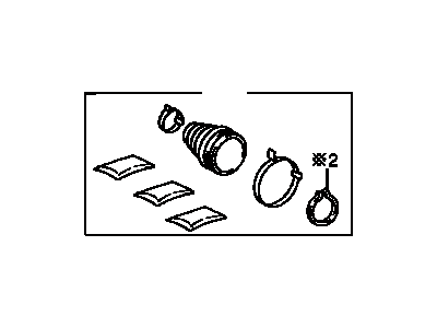 Toyota 04438-06110 Boot Kit,  Front Drive Shaft Inboard Joint,  RH
