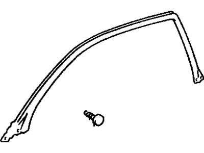 Toyota 62382-06030 Weatherstrip,  Roof Side Rail,  Front LH