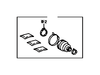 Toyota 04438-07010 Boot Kit,  Front Drive Shaft Inboard Joint,  LH