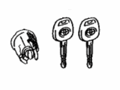 Toyota 69057-12A70 Cylinder & Key Set, Ignition Switch Lock