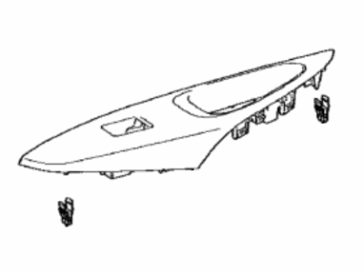 74272-12480 Toyota Panel, Rear Door Armrest Base, Upper Driver Side Illustration 1 of 1