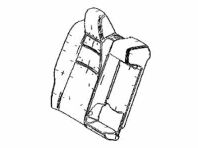 71651-12B50 Toyota Pad, Rear Seat Back, Passenger Side(For Separate Type) Illustration 1 of 1