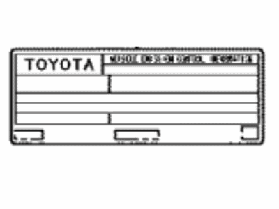 Toyota 11298-24124 Label,  Emission Control Information