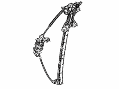 Toyota 69802-12271 Regulator Sub-Assembly, Front Door Window, Driver Side