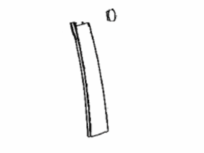 Toyota 75762-12090 Moulding, Rear Door Window Frame, Driver Side