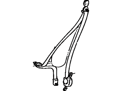 1985 Toyota Tercel Seat Belt - 73220-16260-03