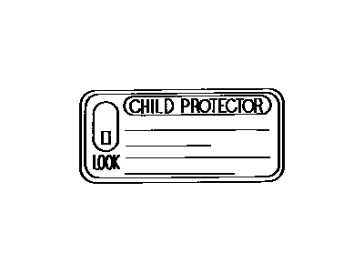Toyota 69339-20030 Info Label