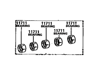 Toyota 11704-15050 Bearing Set,  Crankshaft