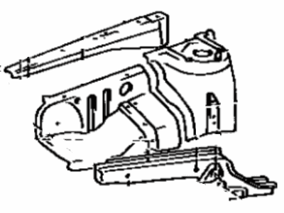 Toyota 53701-16900 Apron/Rail Assembly