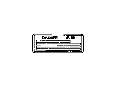 Toyota 16793-61011 Caution Label